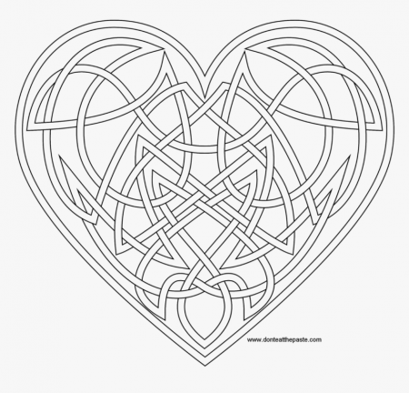 Coloring Pages Seductive Celtic Coloring Pages For - Coloring Pages Celtic  Heart, HD Png Download - kindpng