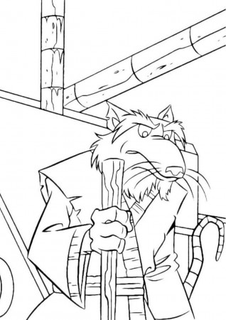 Splinter with a Fighting Pole - high-quality free coloring page from the  category: TMNT. More printable pictures on our w… en 2020 | Dibujos para  colorear, Dibujos, Colores