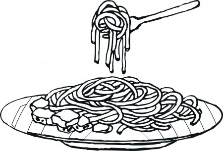 Pasta clipart colouring, Pasta colouring Transparent FREE for ...