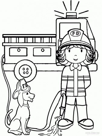 Female Firefighter Coloring Pages - High Quality Coloring Pages