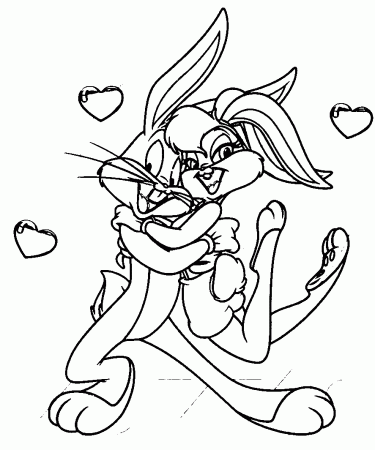 Baby Bugs Bunny And Lola Love Coloring Page | Wecoloringpage
