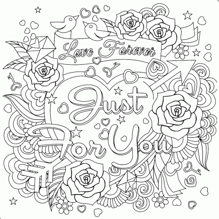 Love Forever Coloring Pages - Love Coloring Pages - Coloring Pages For Kids  And Adults