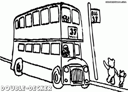 Double-decker bus coloring pages | Coloring pages to download and print
