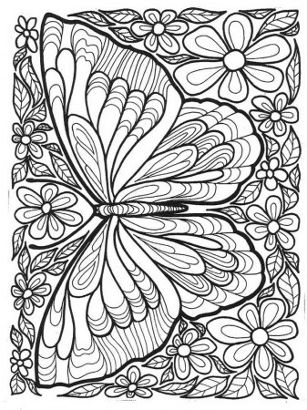 Free Butterfly coloring pages for Adults. Printable to Download Butterfly  coloring pages.