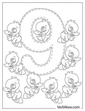 Free NUMBER Coloring Pages & Book for Download (Printable PDF) - VerbNow