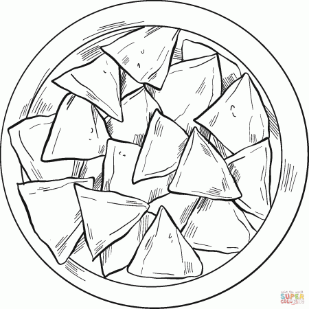 Nachos coloring page | Free Printable Coloring Pages