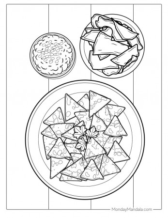 30 Food Coloring Pages (Free PDF Printables)