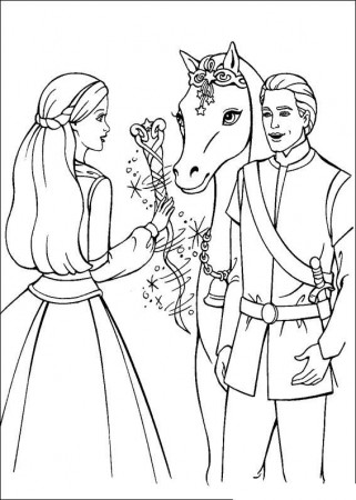 Barbie coloring pages for kids - Barbie Kids Coloring Pages