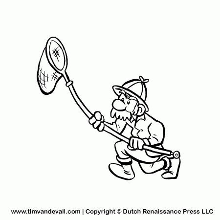 zoo-keeper-bw-clipart - Tim's Printables