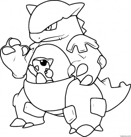 Pokemon Kangaskhan Coloring Page » Turkau