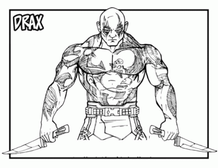 Drax the Destroyer Coloring Pages - Guardians of the Galaxy Coloring Pages  - Coloring Pages For Kids And Adults