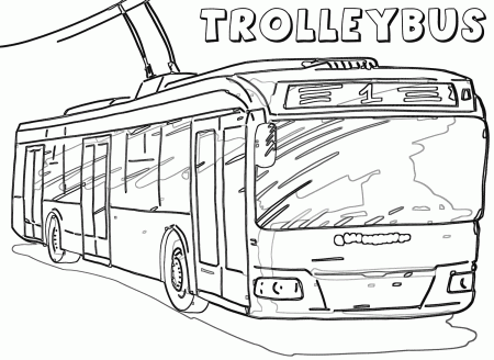 Trolley bus coloring pages | Coloring pages to download and print