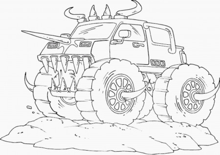 bulldozer monster truck coloring pages - Printable Kids Colouring ...
