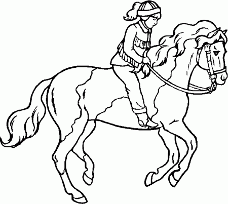 Horse riding coloring pages download and print for free