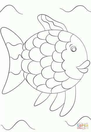 Rainbow Fish Template coloring page | Free Printable Coloring Pages