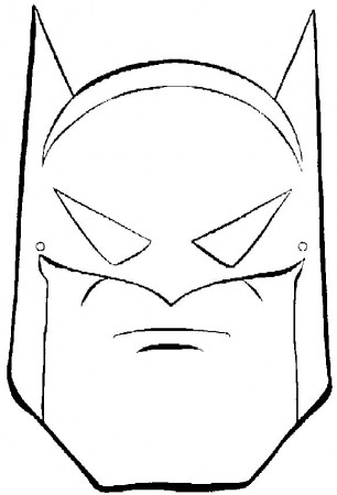 batman mask coloring page printable - Clip Art Library