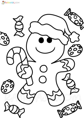 Gingerbread Man Coloring Pages. 70 New Images Free Printable