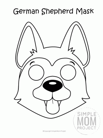 Free Printable Dog Face Mask Templates | Dog mask, Puppy coloring pages, Dog  template