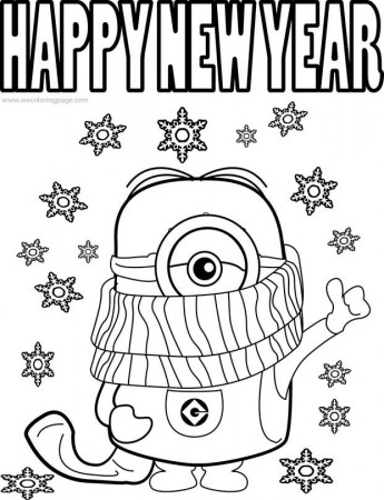 Printable New Year Coloring Pages