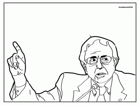 Bernie Sanders - US Elections 2016 Coloring Pages