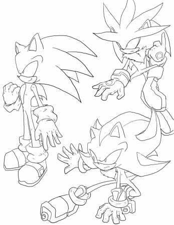 Shadow The Hedgehog Coloring Page - Coloring Page