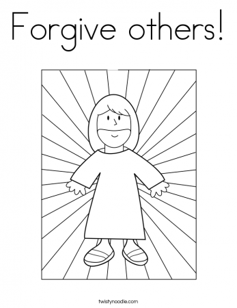 Jesus Forgiveness Coloring Page