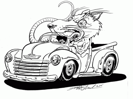 7 Pics of Rat Rod Cars Coloring Pages - Rat Fink Hot Rod Coloring ...