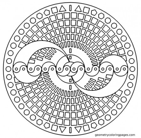 Free Geometric Coloring Pages #6899 Geometric Pattern Coloring ...