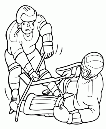 2 ice hockey Colouring Pages