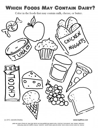 Dairy Foods Coloring Page Food Fun Coloring Activities For Kids 