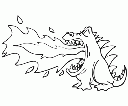 fire breathing dragon coloring pages | Coloring Pages