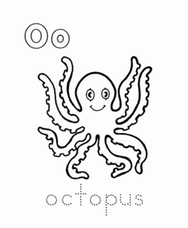Download Alphabet Coloring Pages Sea Animal Octopus Or Print 