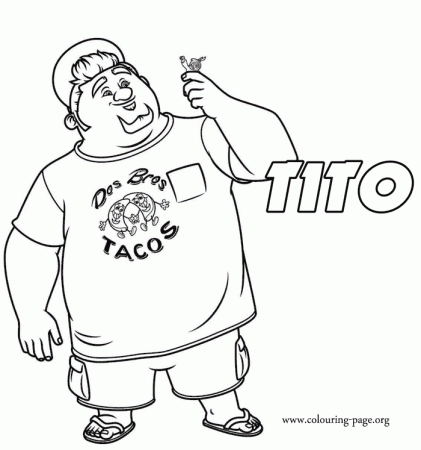 Turbo - Tito with his friend Turbo coloring page
