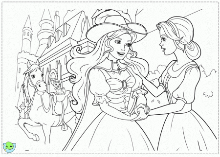 BARBIE MUSKETEER Colouring Pages