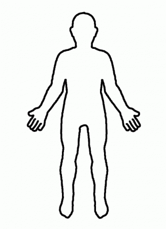 human person outline coloring page
