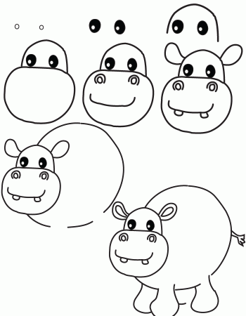 Drawing hippopotamus