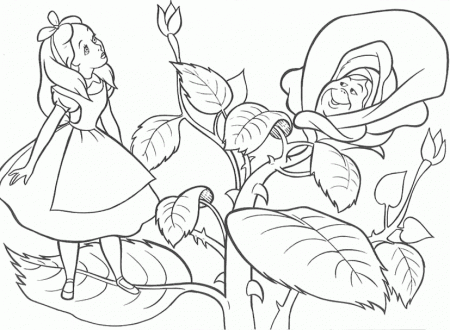 Alice In Wonderland Coloring Pages Caterpillar: Alice In 