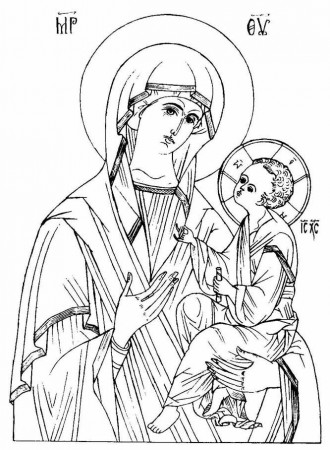 Holy Mary Coloring Pages