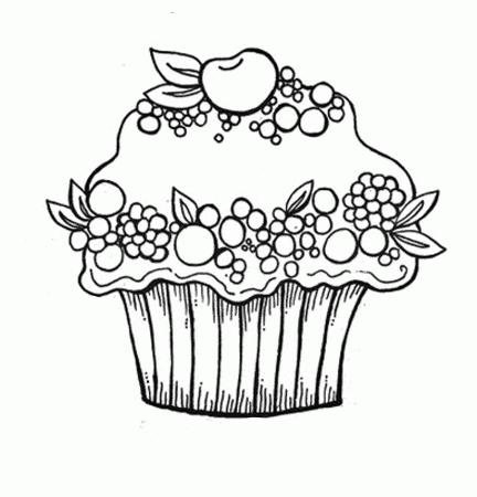 10 Pics of Large Cupcake Coloring Page - Cupcake Coloring Pages ...