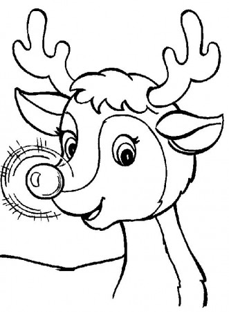 Glowing Reindeer Nose Free Coloring Page - Free & Printable ...