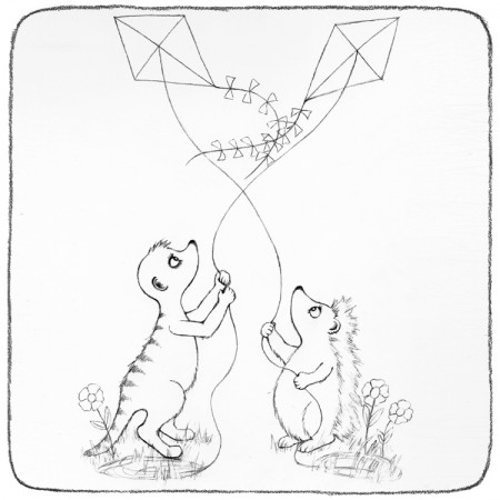 Join in the fun of flying kites with this colouring page ...