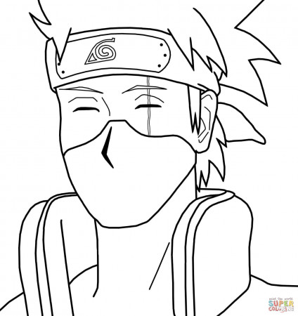 Kakashi Hatake from Naruto coloring page | Free Printable ...