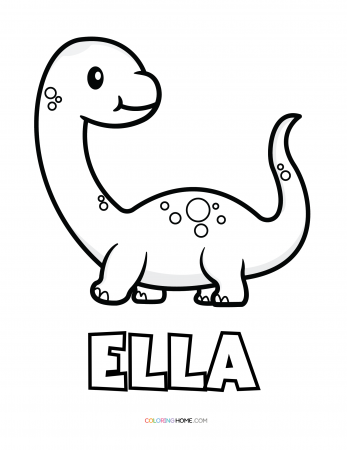 Ella dinosaur coloring page