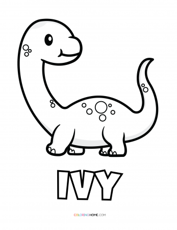 Ivy dinosaur coloring page