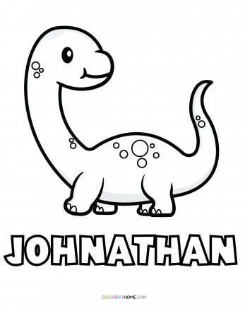 Johnathan dinosaur coloring page