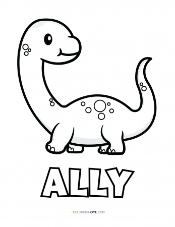Ally dinosaur coloring page
