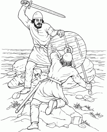 Leif Erikson Vikings coloring page