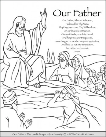 Our Father Archives - The Catholic Kid - Catholic Coloring Pages and Games  for Children