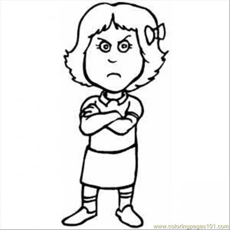 Pouting Girl Coloring Page for Kids - Free Emotions Printable Coloring Pages  Online for Kids - ColoringPages101.com | Coloring Pages for Kids