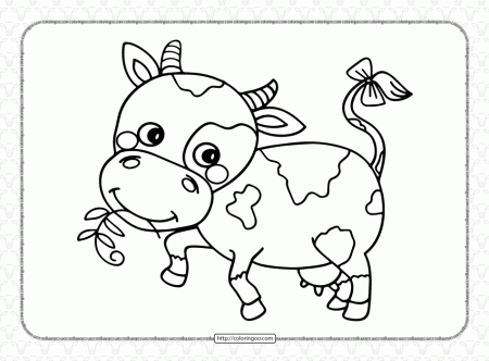 Printable Cow Coloring Pages